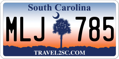 SC license plate MLJ785