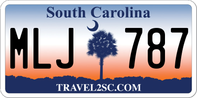 SC license plate MLJ787