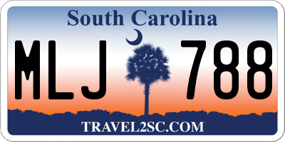 SC license plate MLJ788