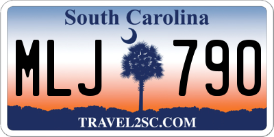 SC license plate MLJ790