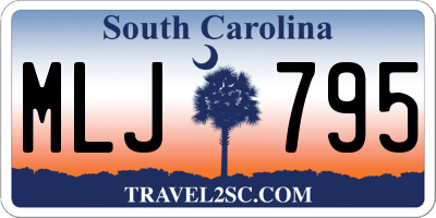 SC license plate MLJ795