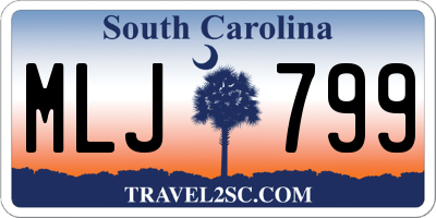 SC license plate MLJ799