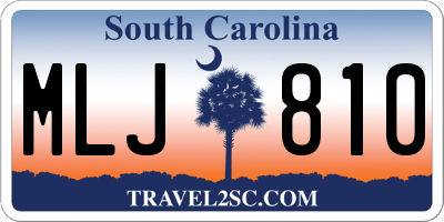 SC license plate MLJ810