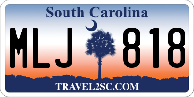 SC license plate MLJ818