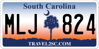 SC license plate MLJ824