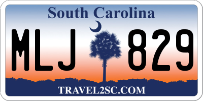 SC license plate MLJ829