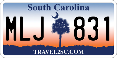 SC license plate MLJ831