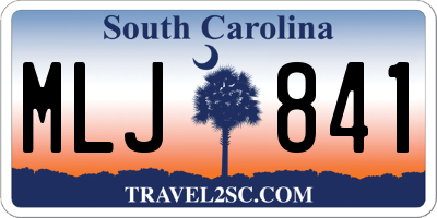 SC license plate MLJ841