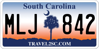 SC license plate MLJ842