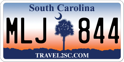 SC license plate MLJ844