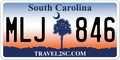 SC license plate MLJ846