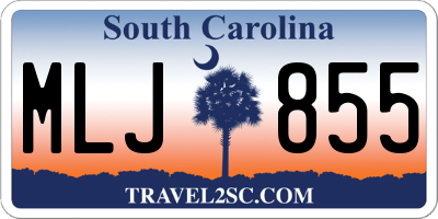 SC license plate MLJ855