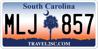 SC license plate MLJ857