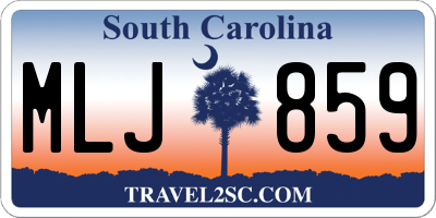SC license plate MLJ859