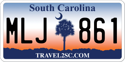 SC license plate MLJ861