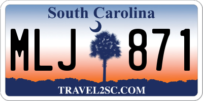 SC license plate MLJ871