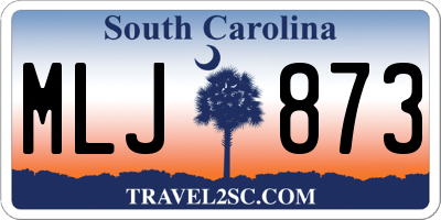 SC license plate MLJ873