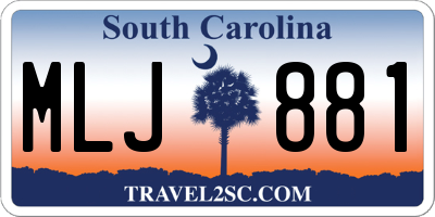 SC license plate MLJ881