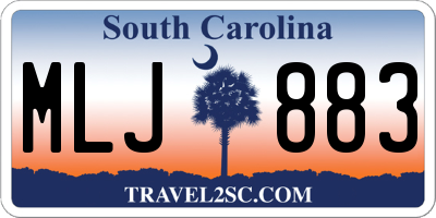 SC license plate MLJ883