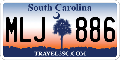 SC license plate MLJ886