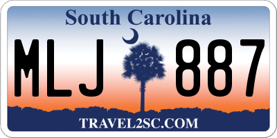 SC license plate MLJ887