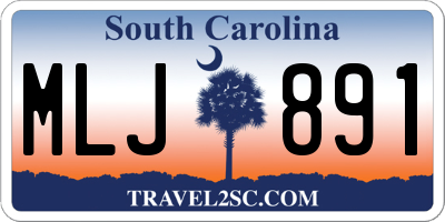 SC license plate MLJ891