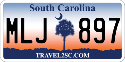 SC license plate MLJ897