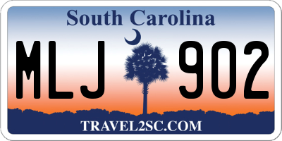 SC license plate MLJ902