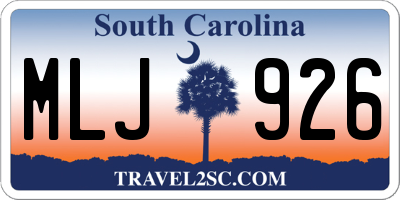 SC license plate MLJ926