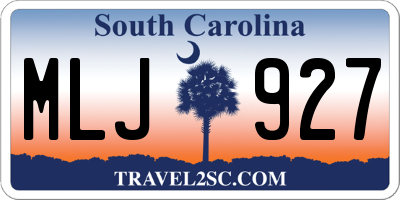 SC license plate MLJ927