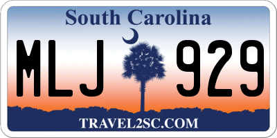 SC license plate MLJ929