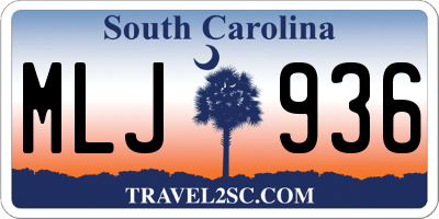 SC license plate MLJ936