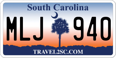 SC license plate MLJ940