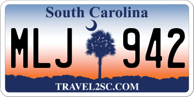 SC license plate MLJ942