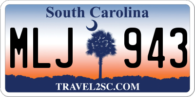 SC license plate MLJ943
