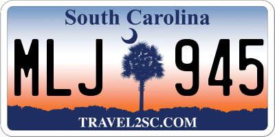 SC license plate MLJ945