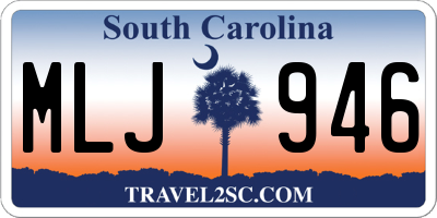SC license plate MLJ946