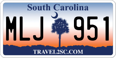 SC license plate MLJ951