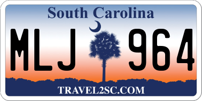 SC license plate MLJ964