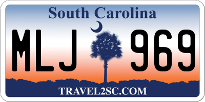 SC license plate MLJ969