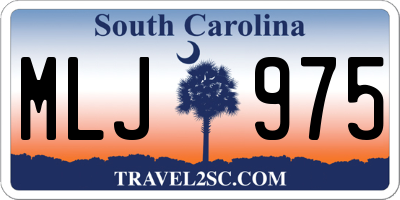 SC license plate MLJ975
