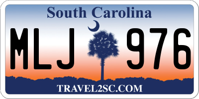 SC license plate MLJ976