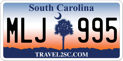 SC license plate MLJ995