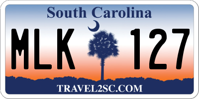 SC license plate MLK127