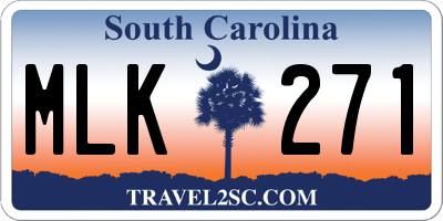 SC license plate MLK271