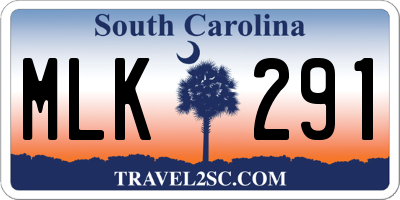 SC license plate MLK291