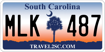 SC license plate MLK487
