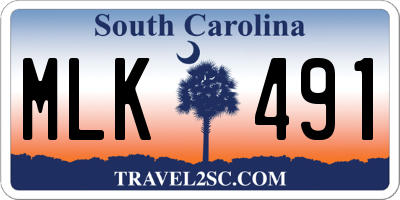 SC license plate MLK491
