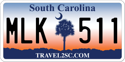 SC license plate MLK511