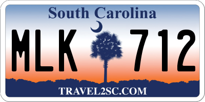 SC license plate MLK712